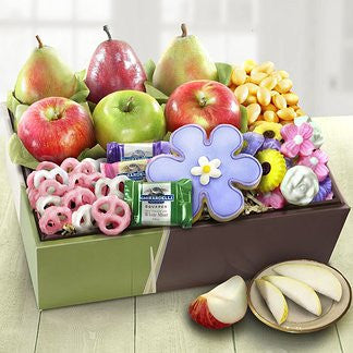 Summer Bouquet of Sweets and Fruit Deluxe Gift Box