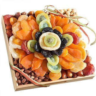 Tropical Flower Dried Fruit and Nut Tray