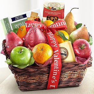 Valentines Day Fruit and Gourmet Basket