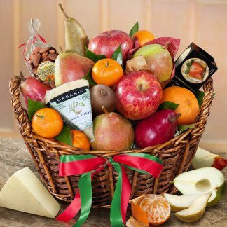 Artisanal Cheese & Fruit Gift Basket