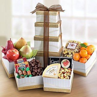 Ultimate Fruit Treats and Cheese Tower