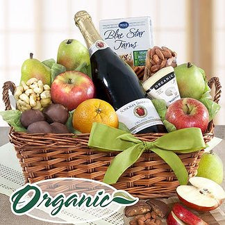 Organic Fruit and Cider Basket