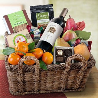 Freemark Abbey Merlot Wine & Fruit Gift Basket