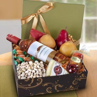 Sonoma Chardonnay and Fruit Gift Box