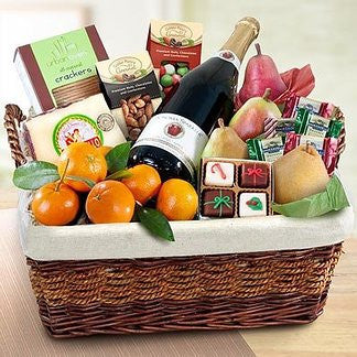 Wine Country Holiday Cider and Fruit Basket
