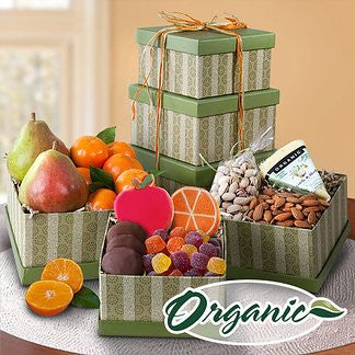 Organic Fruit and Treats Tower
